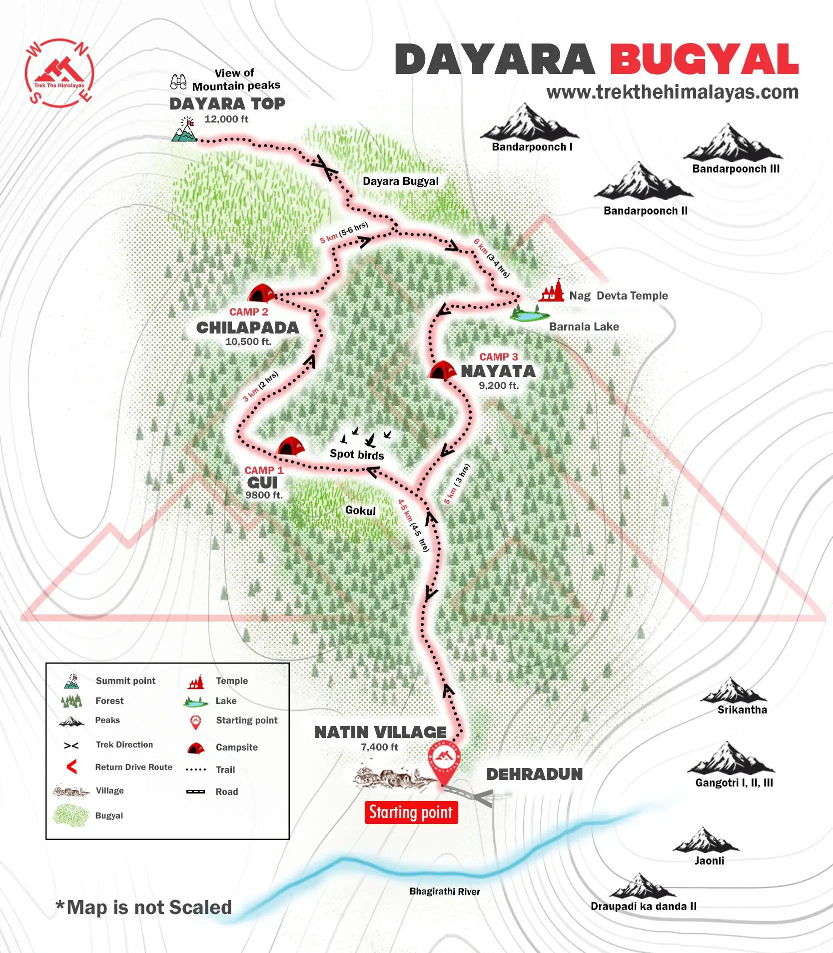Dayara Bugyal Trek Maps